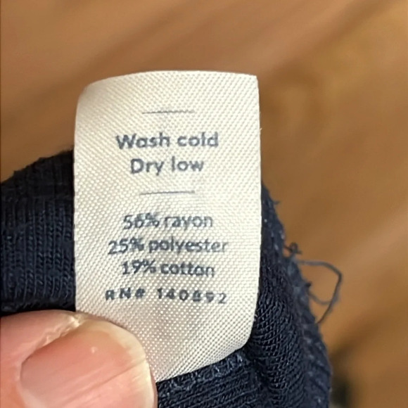 Marine Layer Shirt Mens Small blue Double Layer Knit Rayon LS Sweater Crew Neck - Picture 6 of 7